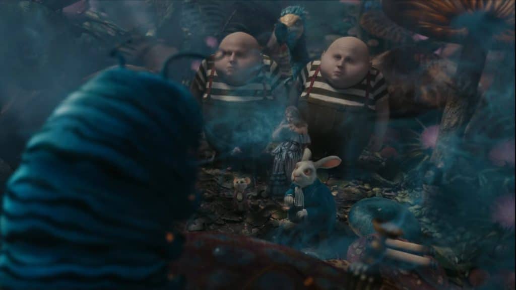 A shot from the movie Alice in Wonderland